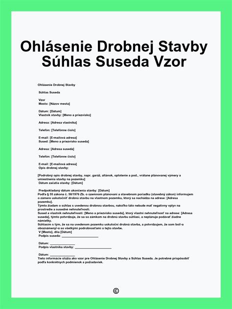 Ohlásenie drobnej stavby