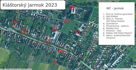 Mapa obce Kláštor pod Znievom a jej okolia