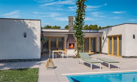 Rodinný dom v tvare U s vnútorným átriom