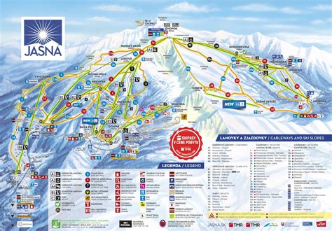 Mapa zjazdoviek Jasnej