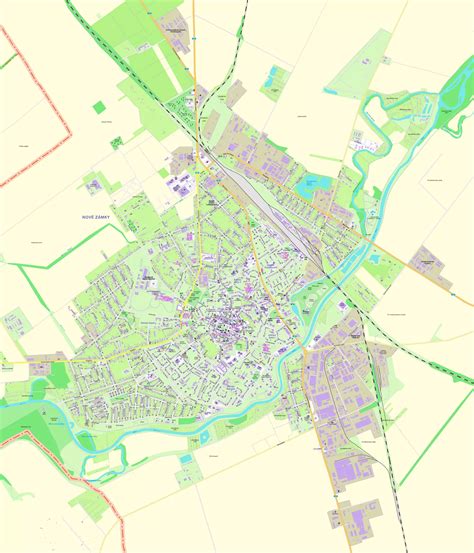 Mapa znázorňujúca rozdelenie Rusoviec do šiestich priestorových celkov ÚPz