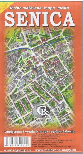 Mapa Senice s vyznačenou polohou projektu Byty Pegas a okolitou občianskou vybavenosťou
