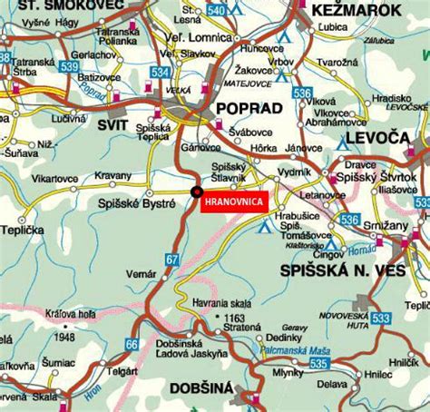 Mapa obce Višňové a okolia