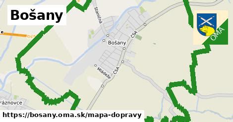 Mapa obce Bošany