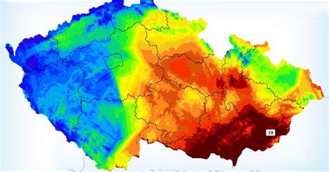 Mapa s globálnymi teplotami