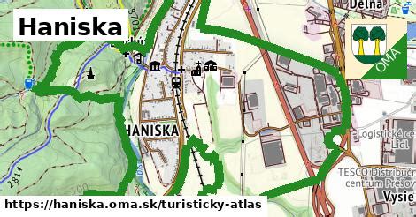 Mapa obce Haniska pri Prešove s vyznačením nových lokalít