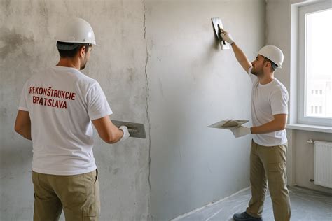 Detail poškodenej steny počas rekonštrukcie