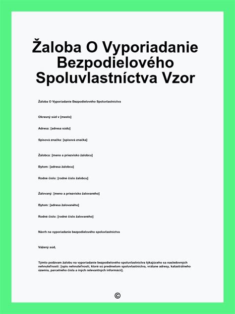 Ilustrácia bezpodielového spoluvlastníctva