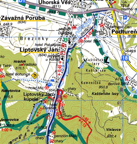 Mapa obce Liptovský Ján