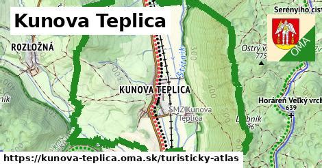 mapa obce Kunova Teplica
