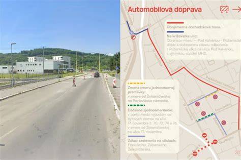 Mapa dopravných trás v Brezne