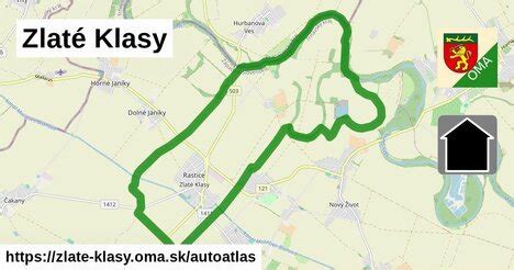 Mapa obce Zlaté Klasy