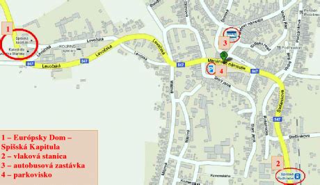 Mapa Spišskej Kapituly a okolia