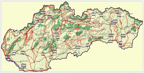 Mapa cykloturistických trás v regióne Oravy a Kysúc