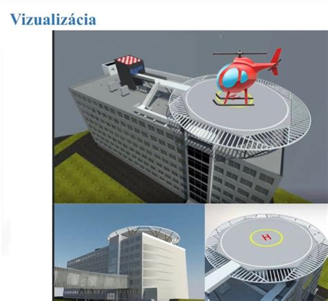 Ilustrácia heliportu na streche