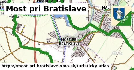 Mapa Mostu pri Bratislave a okolia