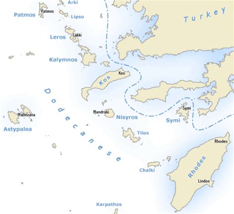 Mapa Zadarského súostrovia s vyznačenými ostrovmi