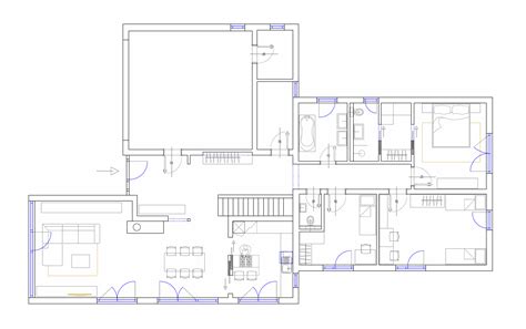 Dispozičné riešenie 2-izbového bytu