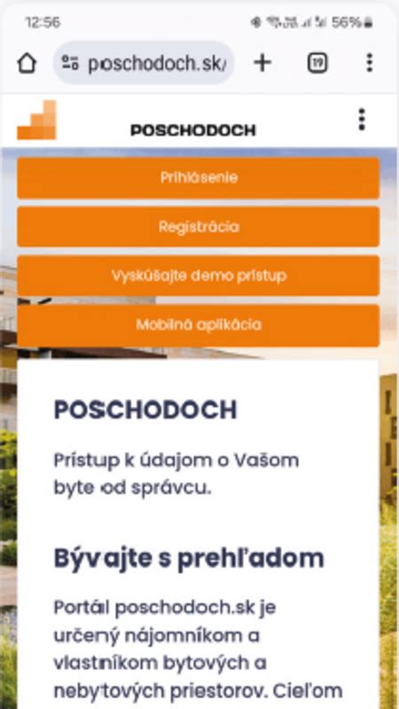 Screenshot webového portálu