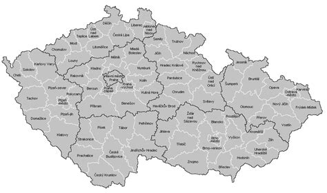 Mapa okresu Komárno s vyznačenými lokalitami