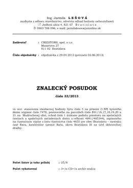 znalecký posudok na byt