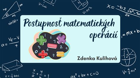 Ilustrácia matematických operácií s interpunkčnými znamienkami