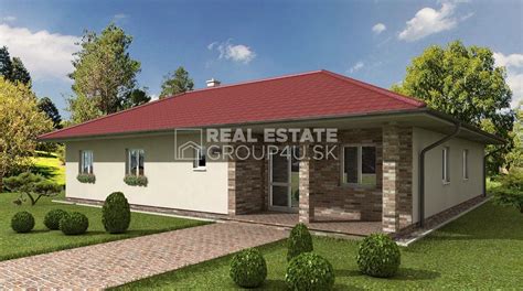 Vizualizácia bungalovu v tvare L s integrovanou terasou