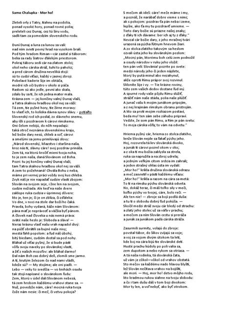 Ilustrácia k básni Mor ho!