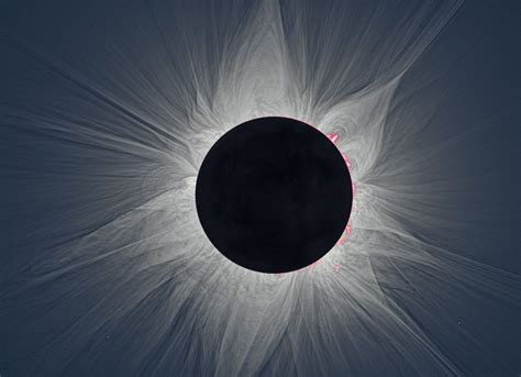 Ilustrácia slnečnej koróny počas totality