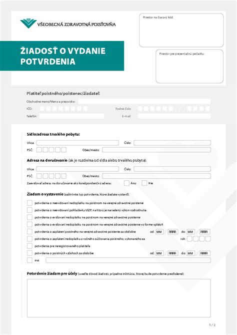 Príklad formulára žiadosti o byt