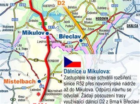 Mapa Mikulova a okolia s vyznačenými prírodnými rezerváciami a vinicami
