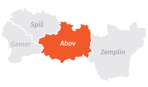 Mapa regiónu Abov s vyznačenou obcou Geča
