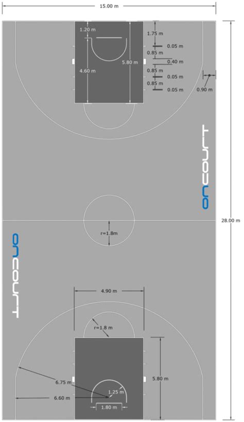 Vizualizácia návrhu basketbalového ihriska s online konfigurátorom