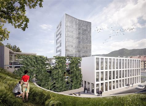 Vizualizácia architektonického návrhu prístavby a nadstavby budovy v Banskej Bystrici
