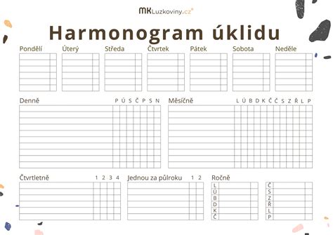 Harmonogram rekonštrukčných prác