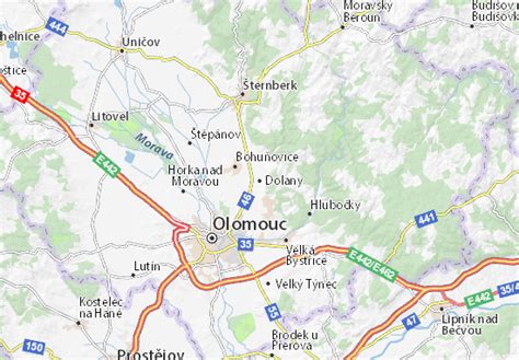 Mapa obce Dolany