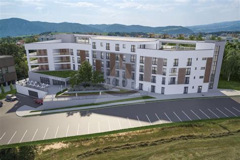 Fotografia moderného bytového domu v Pezinku