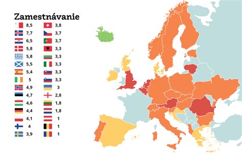 Infografika porovnávajúca cenové hladiny v európskych krajinách