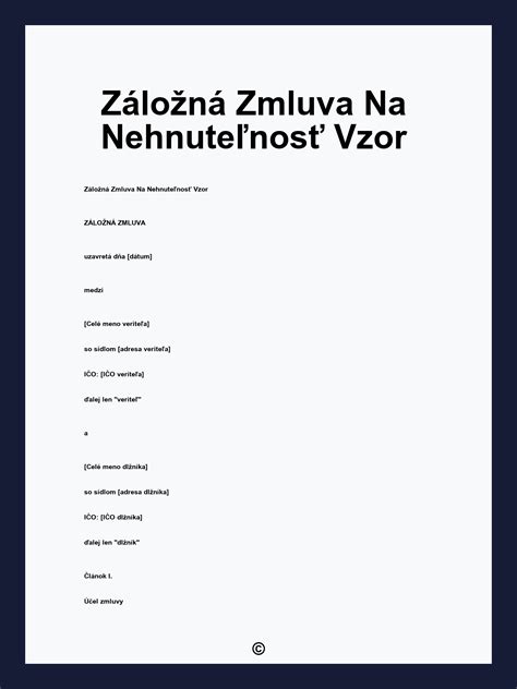 Záložná zmluva