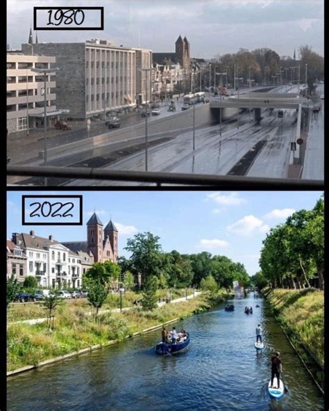 Utrechtský kanál s historickými budovami