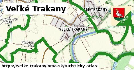 Mapa obce Veľké Trakany s vyznačenou polohou rodinného domu