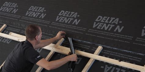 Detail dvojitej poistnej hydroizolácie s DELTA®-VENT N PLUS a DELTA®-TRELA