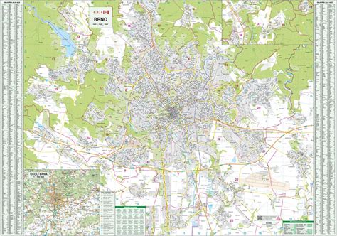 Mapa Brna s vyznačenou mestskou časťou Slatina