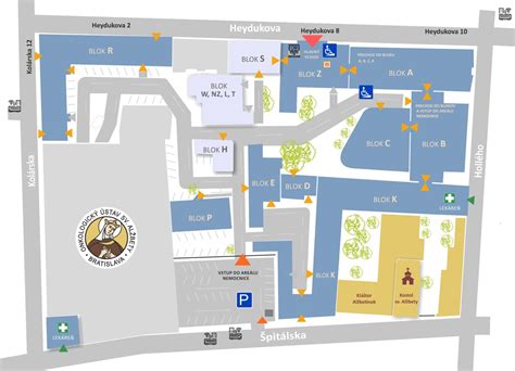 Mapa Lučenca s vyznačenou ulicou Rúbanisko III a okolitou občianskou vybavenosťou