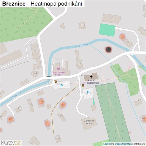 Mapa Tekovskej Breznice a okolia