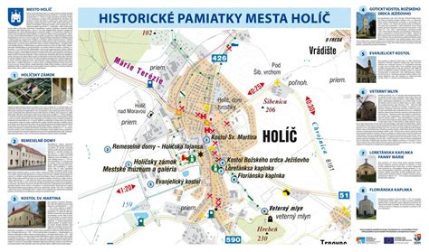 Mapa mesta Holíč s vyznačením umiestnenia stavebného úradu