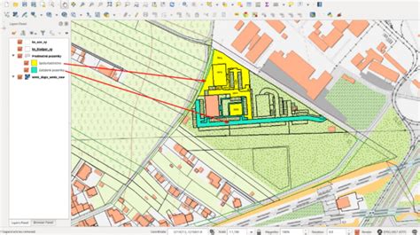 Vizualizácia priľahlých pozemkov a pozemkov zaťažených vecným bremenom v prostredí QGIS