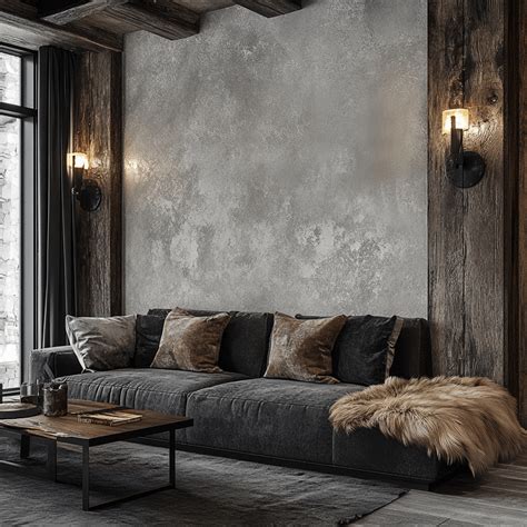 Zimný interiér s drevenými prvkami a hrejivými textíliami