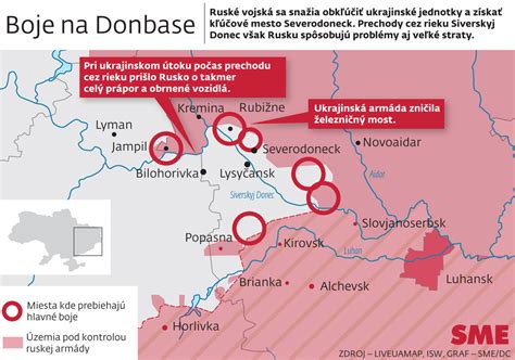 Mapa bojov na rieke Hron