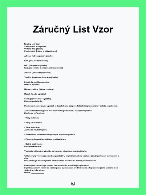Záručný list na stavebné práce